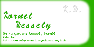 kornel wessely business card